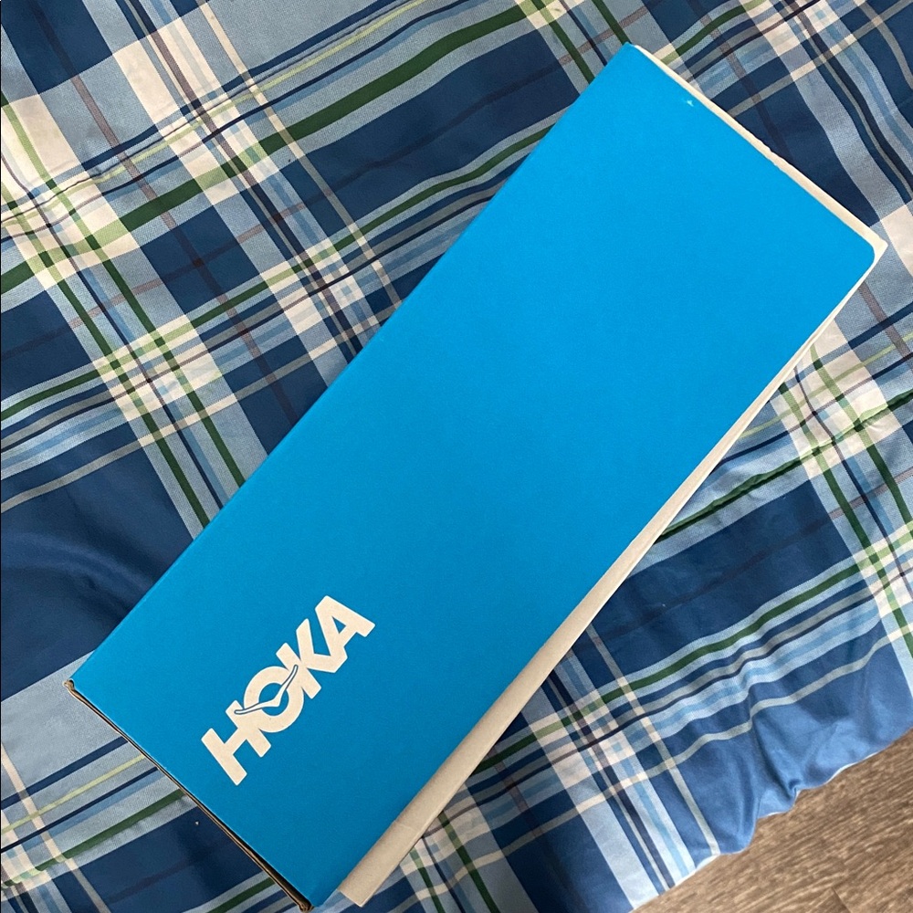Empty Hoka Clifton 10 Blue Shoe Box with White Logo - Picture 6 of 12